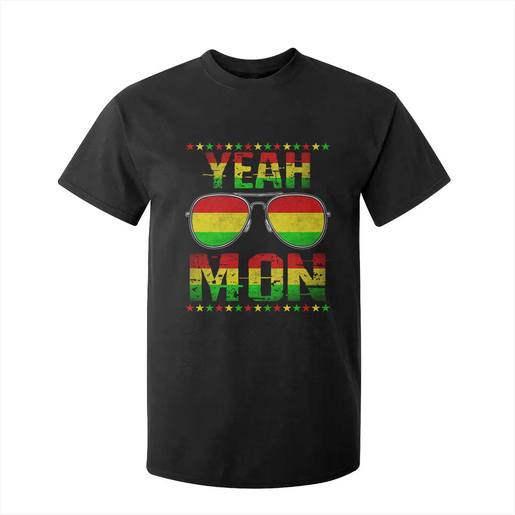 Yeah Mon Jamaican Pride T Shirt For Kid Jamaican Vacation Jamaica Reggae Sunglasses TS10 Black Print Your Wear