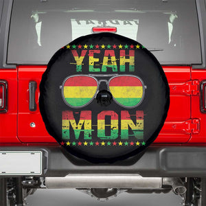 Yeah Mon Jamaican Pride Spare Tire Cover Jamaican Vacation Jamaica Reggae Sunglasses TS10 Black Print Your Wear