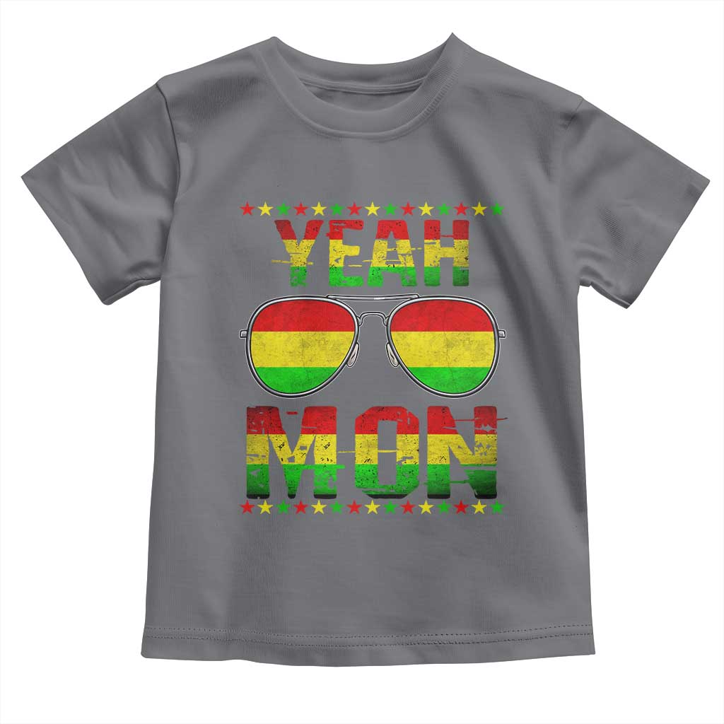 Yeah Mon Jamaican Pride Toddler T Shirt Jamaican Vacation Jamaica Reggae Sunglasses TS10 Charcoal Print Your Wear