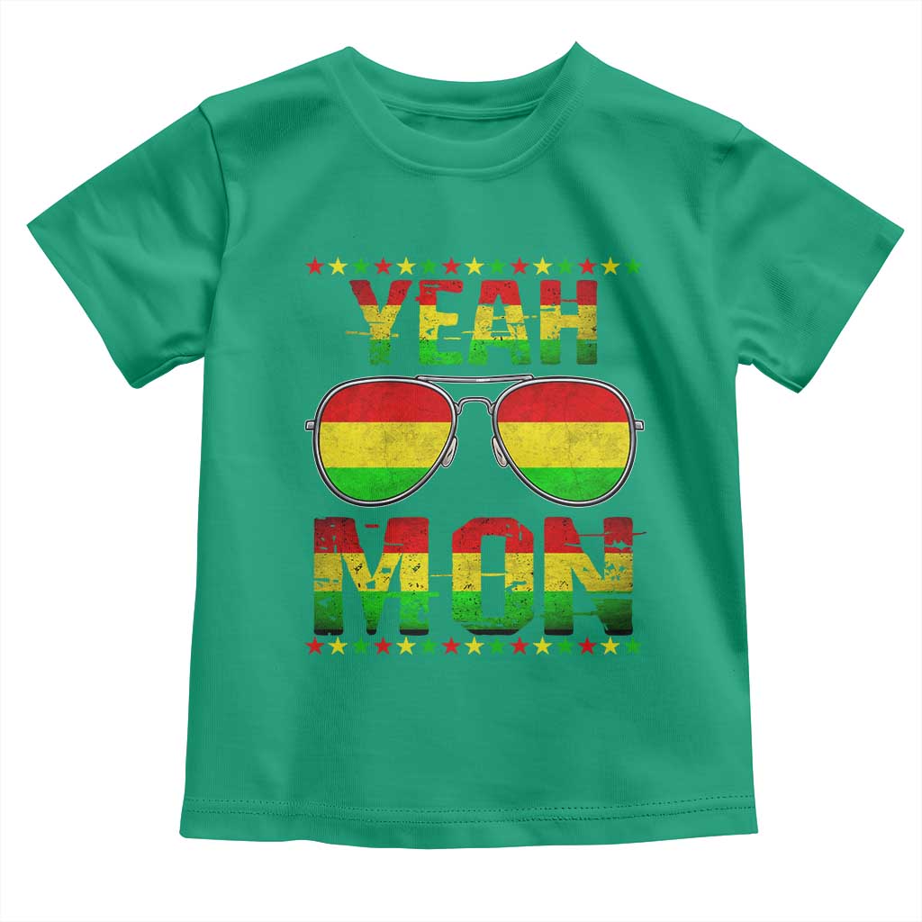 Yeah Mon Jamaican Pride Toddler T Shirt Jamaican Vacation Jamaica Reggae Sunglasses TS10 Irish Green Print Your Wear