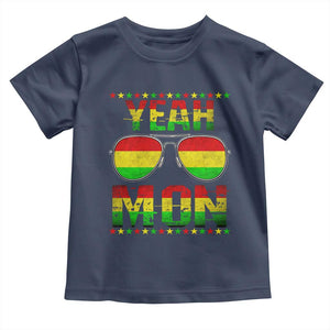 Yeah Mon Jamaican Pride Toddler T Shirt Jamaican Vacation Jamaica Reggae Sunglasses TS10 Navy Print Your Wear