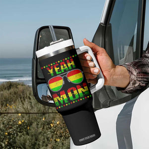 Yeah Mon Jamaican Pride Tumbler With Handle Jamaican Vacation Jamaica Reggae Sunglasses TS10 Print Your Wear