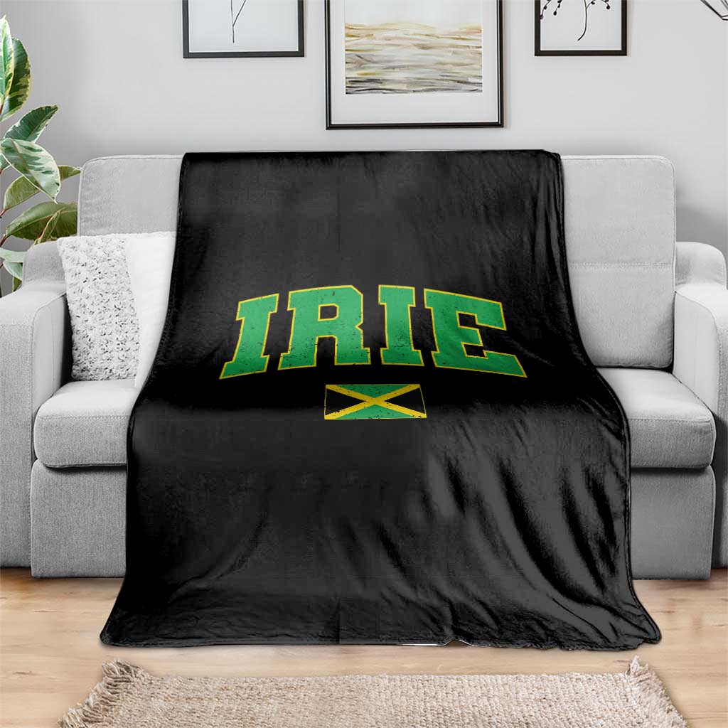 Irie Jamaican Rasta Throw Blanket Funny Jamaica Jamaican Flag Rasta Reggae Roots TS10 Print Your Wear