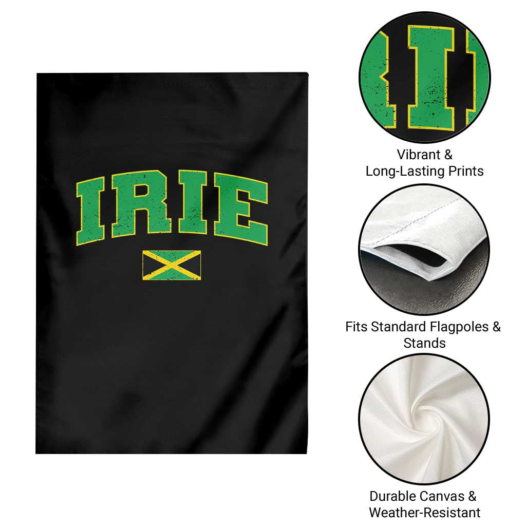Irie Jamaican Rasta Garden Flag Funny Jamaica Jamaican Flag Rasta Reggae Roots TS10 Print Your Wear