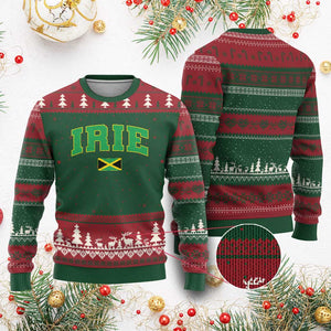 Irie Jamaican Rasta Ugly Christmas Sweater Funny Jamaica Jamaican Flag Rasta Reggae Roots TS10 Red Green Print Your Wear