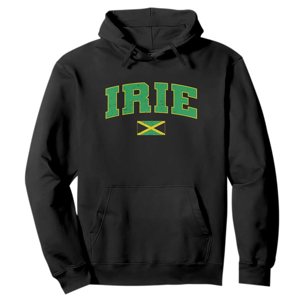 Irie Jamaican Rasta Hoodie Funny Jamaica Jamaican Flag Rasta Reggae Roots TS10 Black Print Your Wear