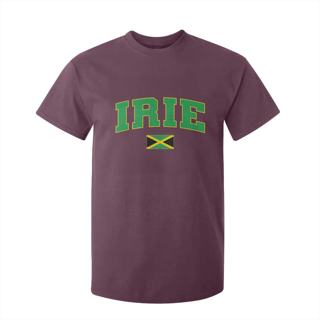Irie Jamaican Rasta T Shirt For Kid Funny Jamaica Jamaican Flag Rasta Reggae Roots TS10 Maroon Print Your Wear