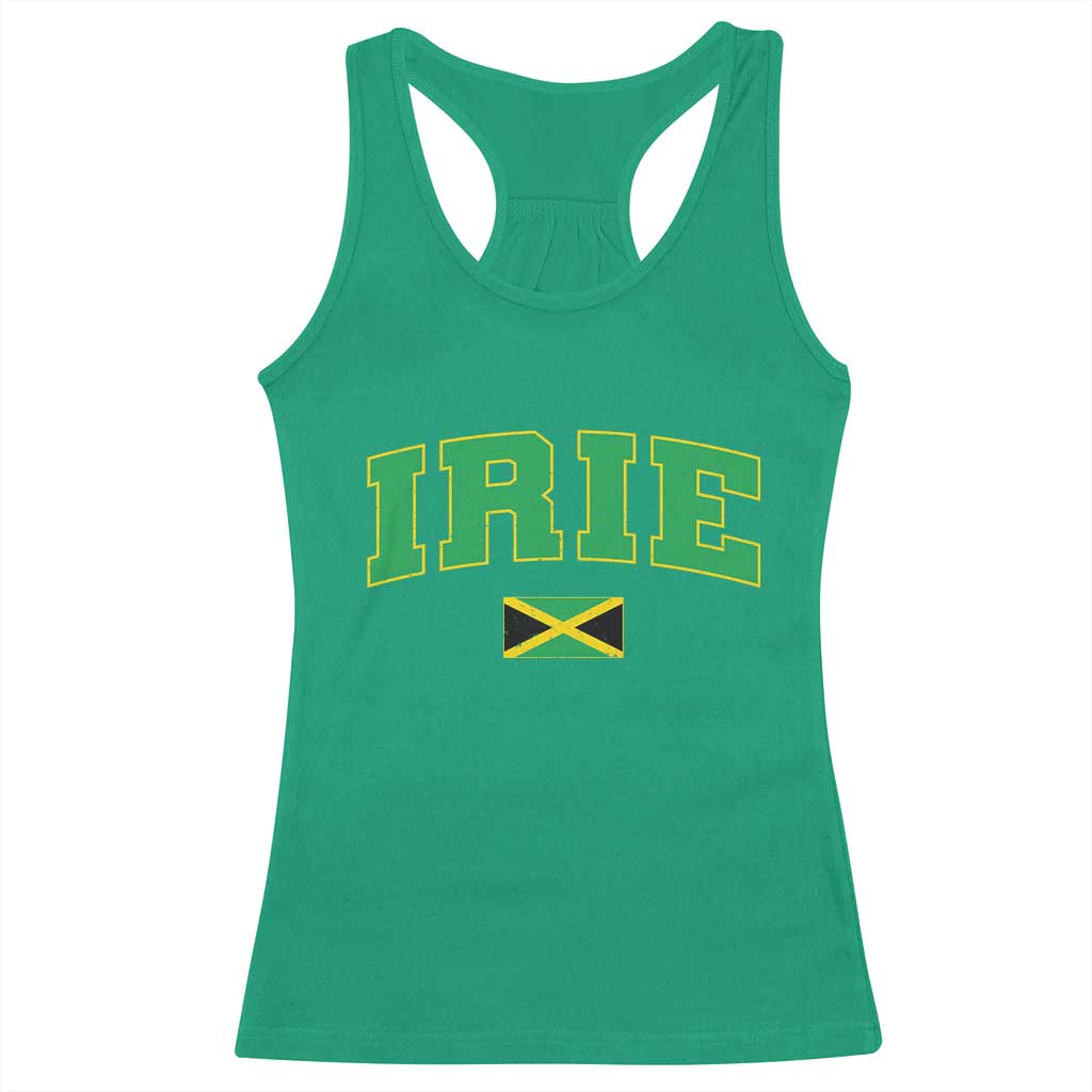 Irie Jamaican Rasta Racerback Tank Top Funny Jamaica Jamaican Flag Rasta Reggae Roots TS10 Irish Green Print Your Wear