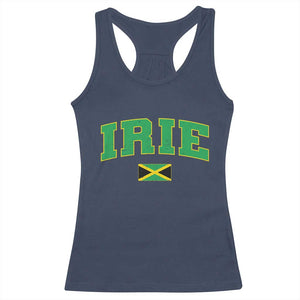 Irie Jamaican Rasta Racerback Tank Top Funny Jamaica Jamaican Flag Rasta Reggae Roots TS10 Navy Print Your Wear