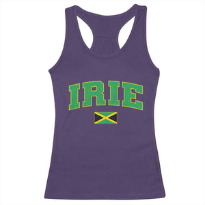 Irie Jamaican Rasta Racerback Tank Top Funny Jamaica Jamaican Flag Rasta Reggae Roots TS10 Purple Print Your Wear