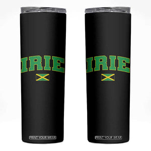 Irie Jamaican Rasta Skinny Tumbler Funny Jamaica Jamaican Flag Rasta Reggae Roots TS10 Black Print Your Wear