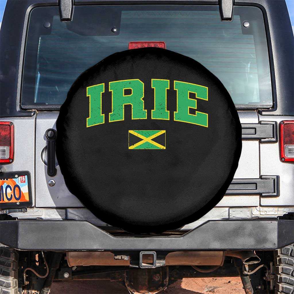 Irie Jamaican Rasta Spare Tire Cover Funny Jamaica Jamaican Flag Rasta Reggae Roots TS10 No hole Black Print Your Wear