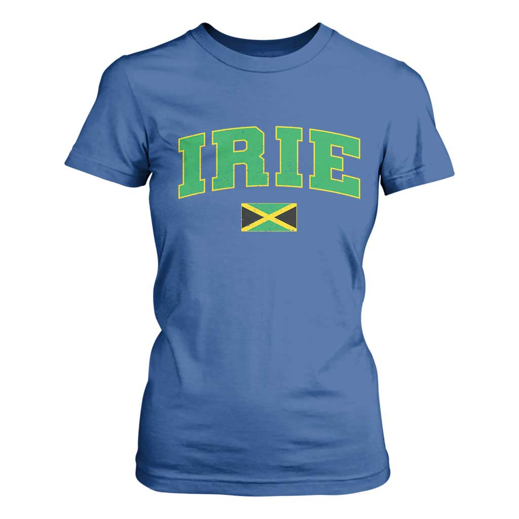Irie Jamaican Rasta T Shirt For Women Funny Jamaica Jamaican Flag Rasta Reggae Roots TS10 Royal Blue Print Your Wear