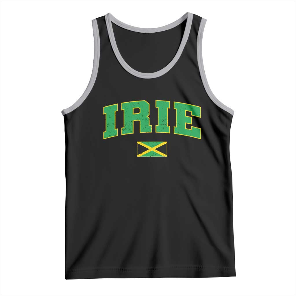Irie Jamaican Rasta Tank Top Funny Jamaica Jamaican Flag Rasta Reggae Roots TS10 Black Athletic Heather Print Your Wear