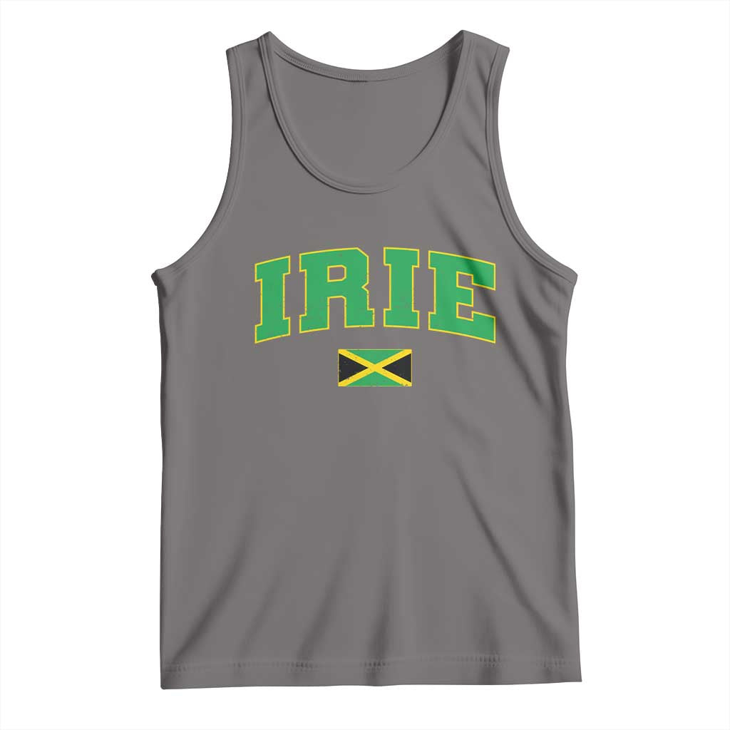 Irie Jamaican Rasta Tank Top Funny Jamaica Jamaican Flag Rasta Reggae Roots TS10 Deep Heather Print Your Wear