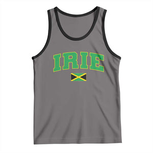 Irie Jamaican Rasta Tank Top Funny Jamaica Jamaican Flag Rasta Reggae Roots TS10 Deep Heather Black Print Your Wear