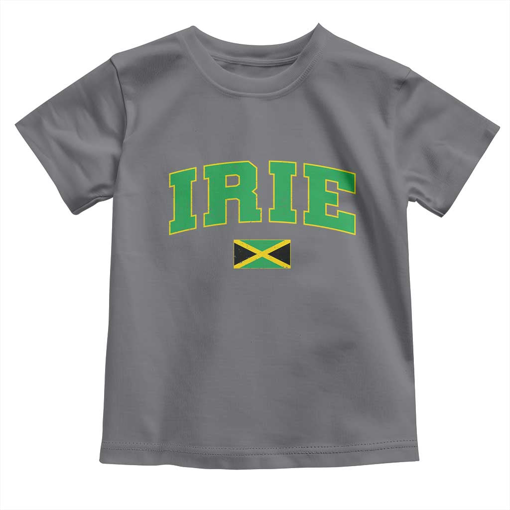 Irie Jamaican Rasta Toddler T Shirt Funny Jamaica Jamaican Flag Rasta Reggae Roots TS10 Charcoal Print Your Wear