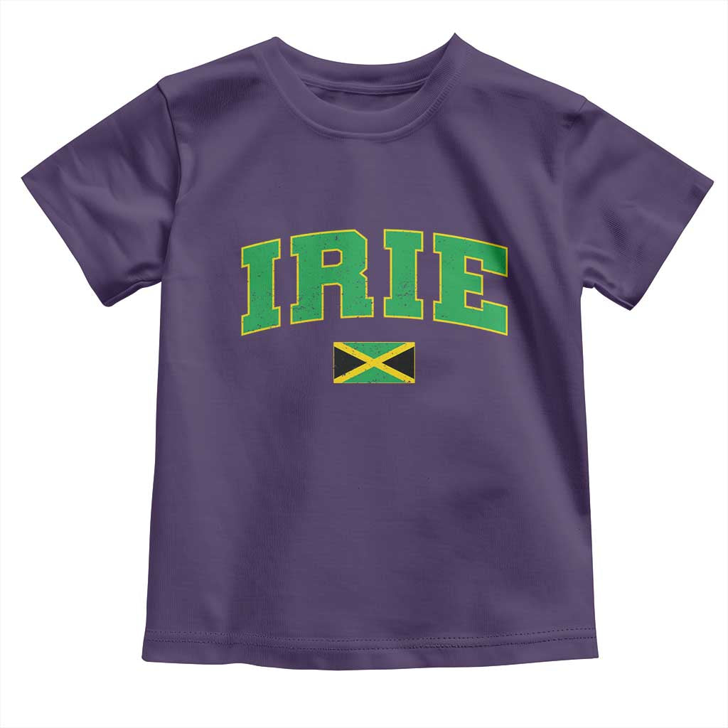 Irie Jamaican Rasta Toddler T Shirt Funny Jamaica Jamaican Flag Rasta Reggae Roots TS10 Purple Print Your Wear
