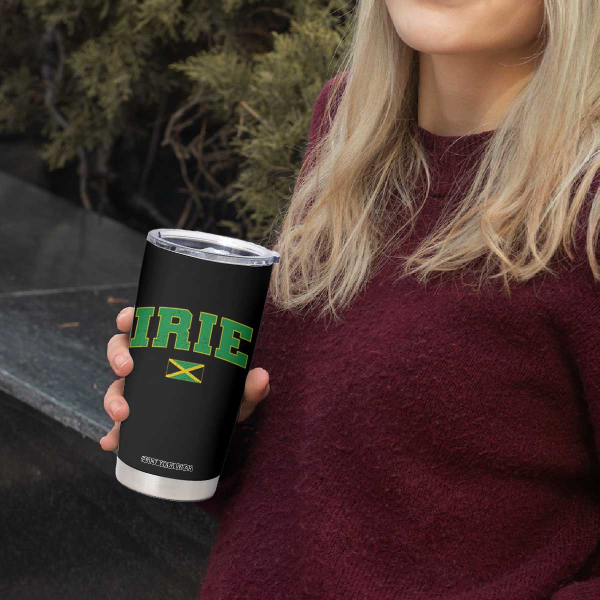 Irie Jamaican Rasta Tumbler Cup Funny Jamaica Jamaican Flag Rasta Reggae Roots TS10 Print Your Wear