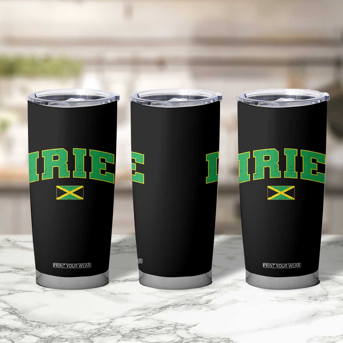 Irie Jamaican Rasta Tumbler Cup Funny Jamaica Jamaican Flag Rasta Reggae Roots TS10 Print Your Wear