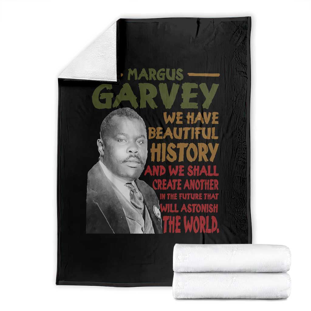 Marcus Garvey Quote Throw Blanket Black History Month TS10 Black Print Your Wear