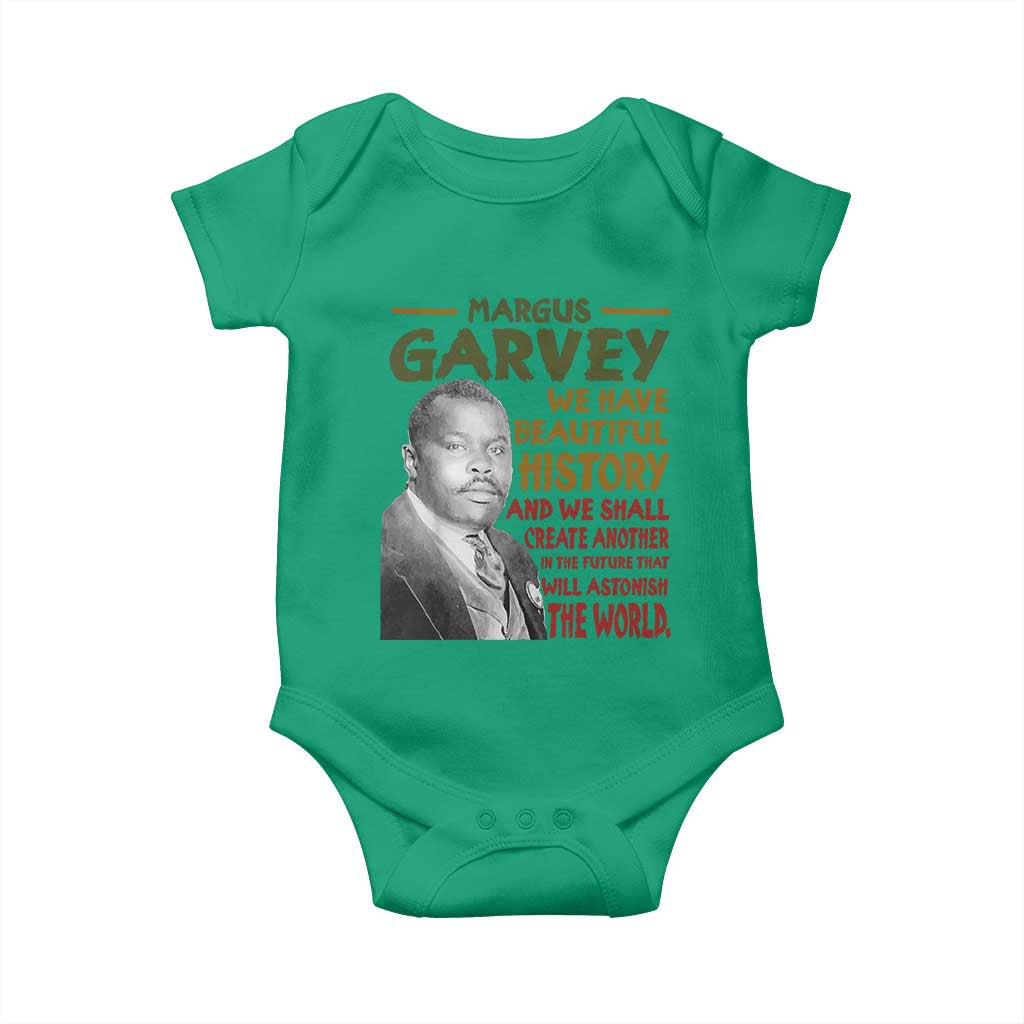 Marcus Garvey Quote Baby Onesie Black History Month TS10 Irish Green Print Your Wear