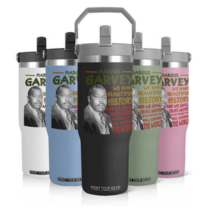 Marcus Garvey Quote Flip Straw Tumbler Black History Month TS10 Print Your Wear