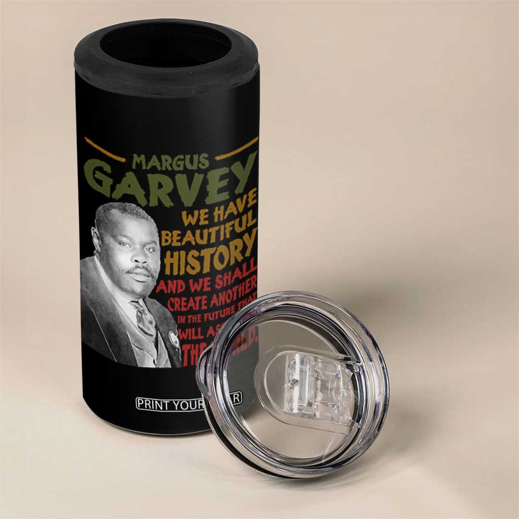 Marcus Garvey Quote 4 in 1 Can Cooler Tumbler Black History Month TS10 Print Your Wear