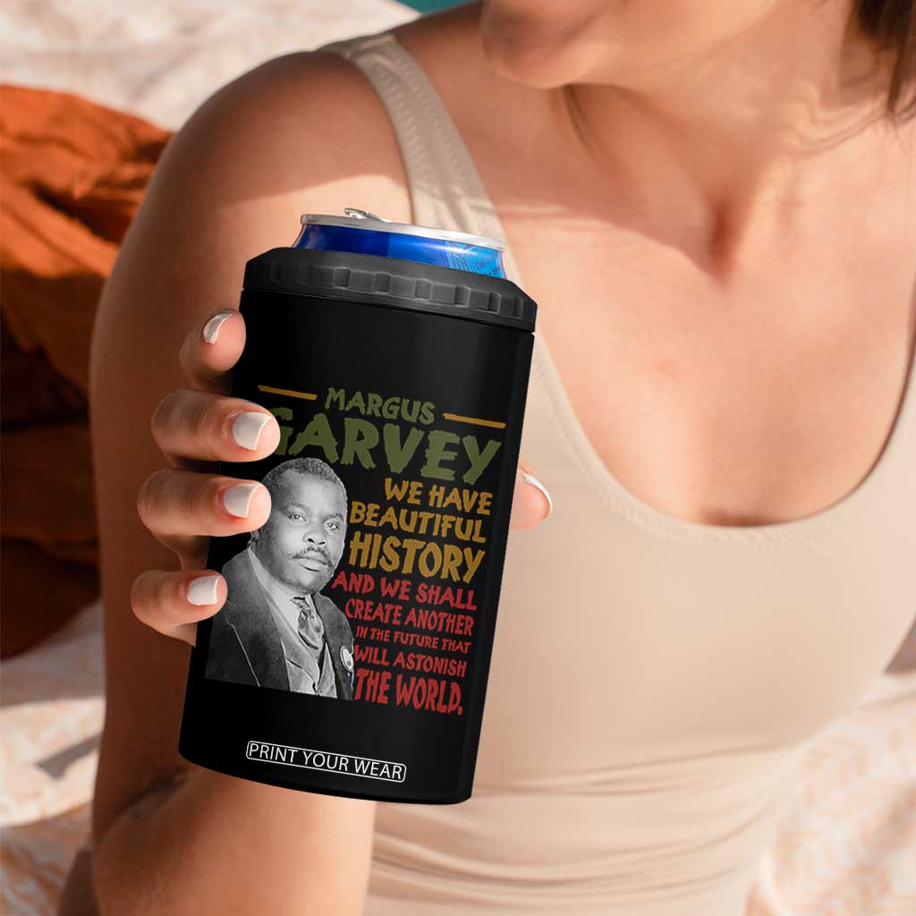 Marcus Garvey Quote 4 in 1 Can Cooler Tumbler Black History Month TS10 Print Your Wear