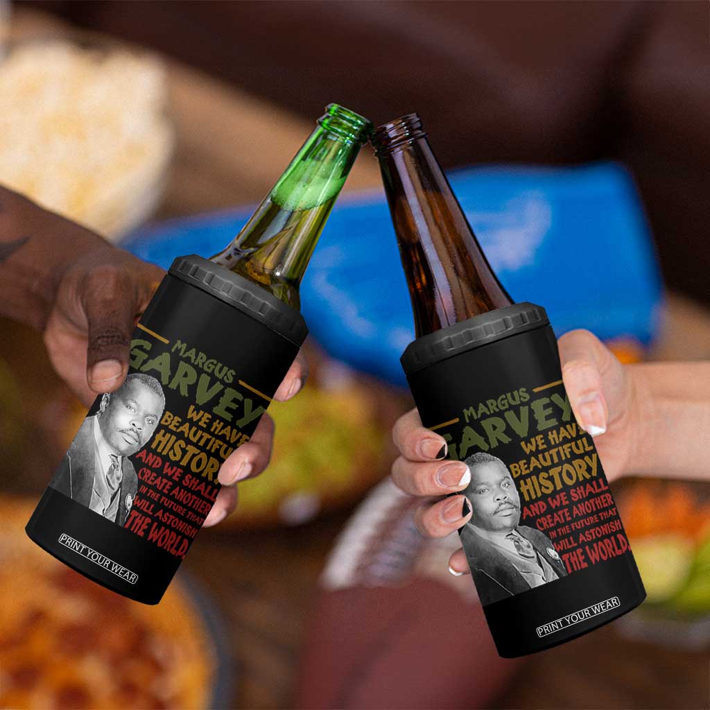 Marcus Garvey Quote 4 in 1 Can Cooler Tumbler Black History Month TS10 Print Your Wear