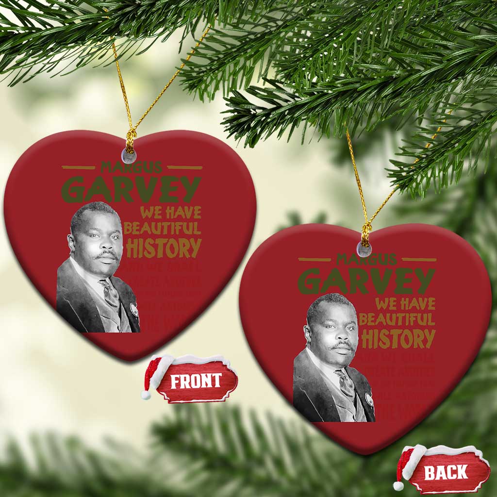 Marcus Garvey Quote Christmas Ornament Black History Month TS10 Heart Red Print Your Wear