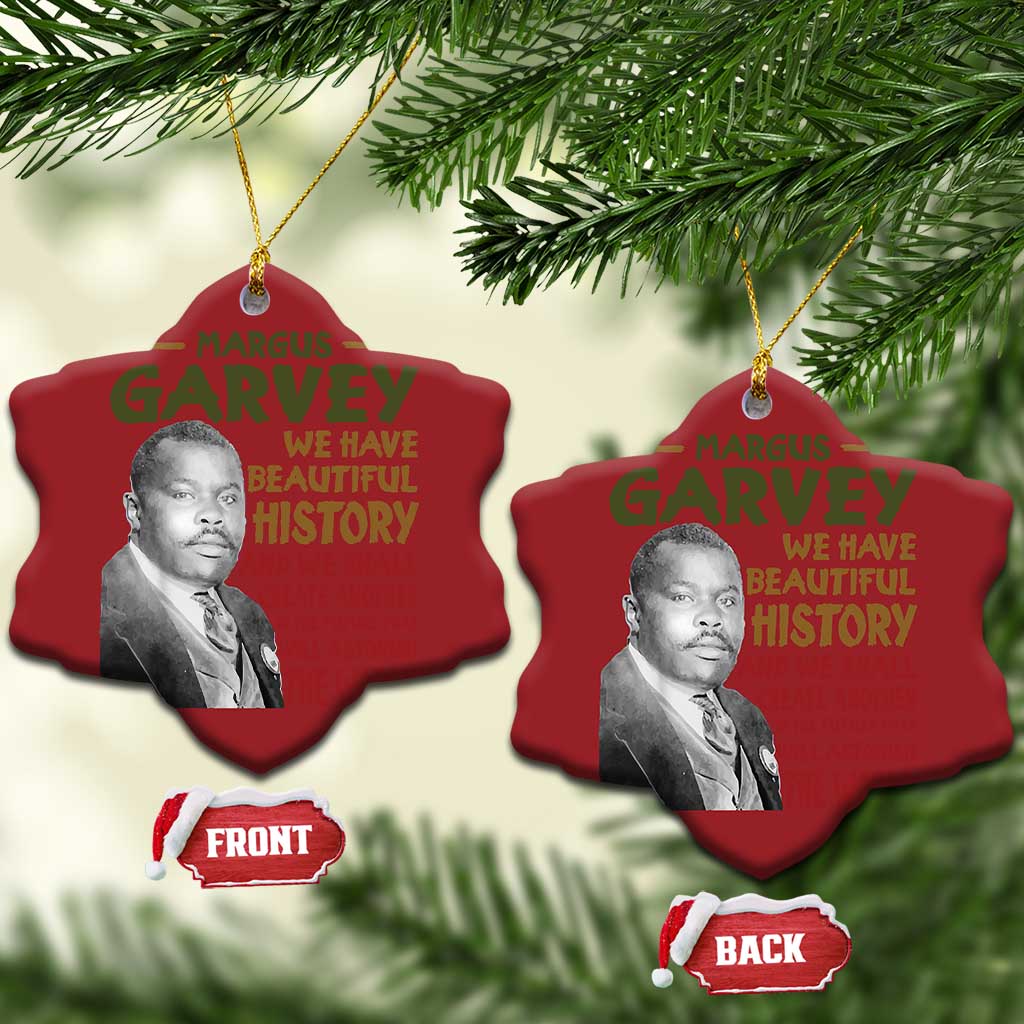 Marcus Garvey Quote Christmas Ornament Black History Month TS10 Snow Flake Red Print Your Wear
