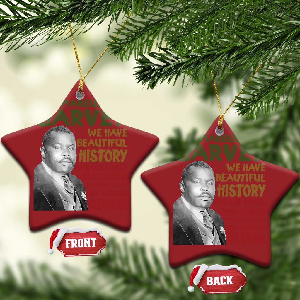 Marcus Garvey Quote Christmas Ornament Black History Month TS10 Star Red Print Your Wear