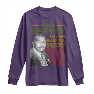 Marcus Garvey Quote Long Sleeve Shirt Black History Month TS10 Purple Print Your Wear