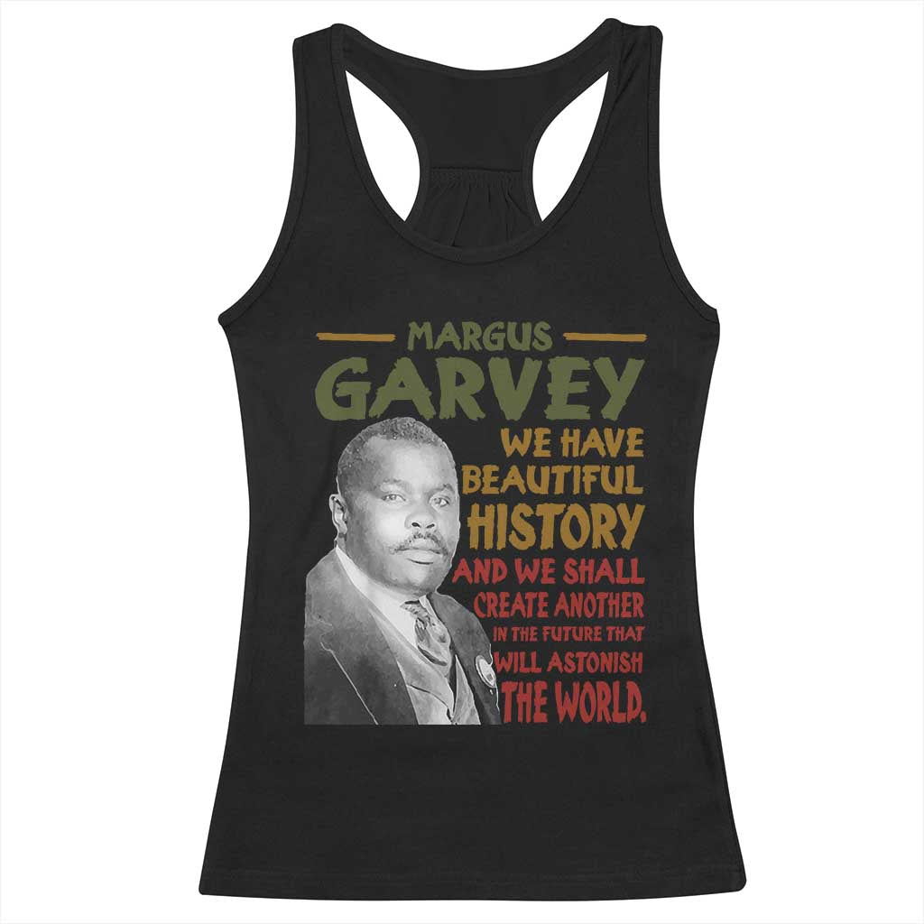 Marcus Garvey Quote Racerback Tank Top Black History Month TS10 Black Print Your Wear