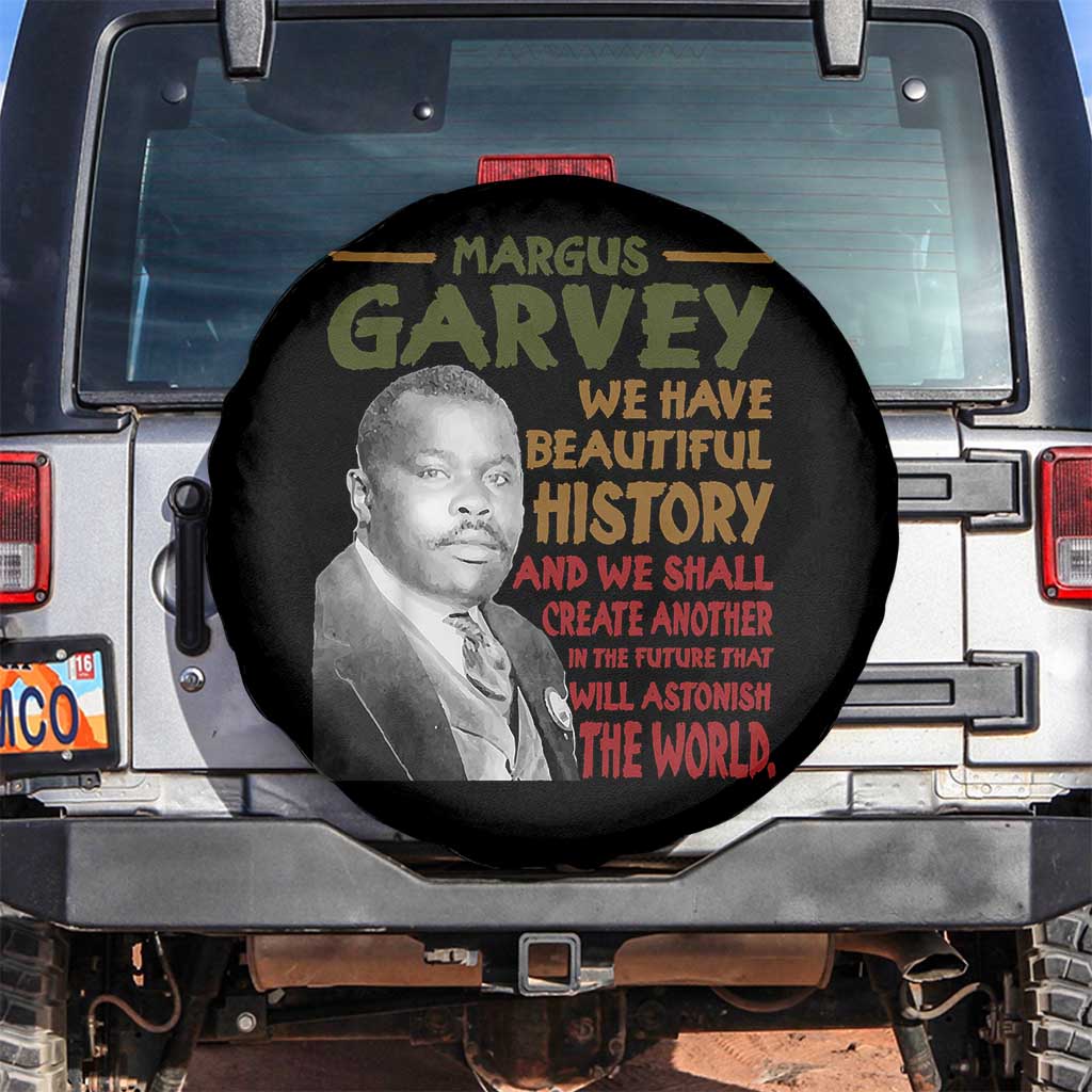 Marcus Garvey Quote Spare Tire Cover Black History Month TS10 No hole Black Print Your Wear