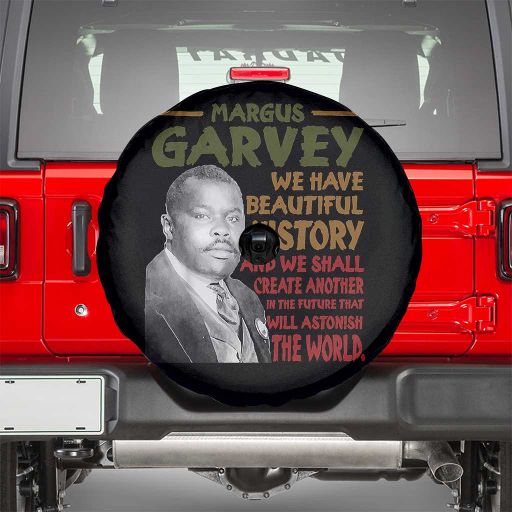 Marcus Garvey Quote Spare Tire Cover Black History Month TS10 Black Print Your Wear