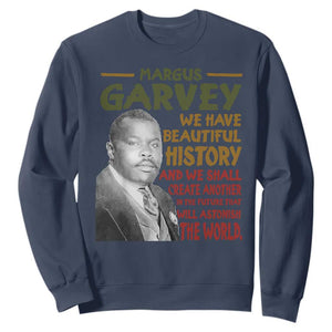 Marcus Garvey Quote Sweatshirt Black History Month TS10 Navy Print Your Wear