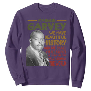 Marcus Garvey Quote Sweatshirt Black History Month TS10 Purple Print Your Wear