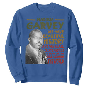 Marcus Garvey Quote Sweatshirt Black History Month TS10 Royal Blue Print Your Wear