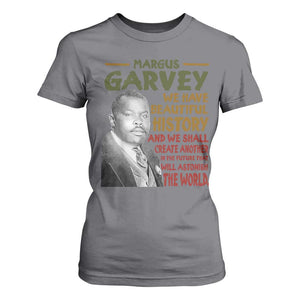 Marcus Garvey Quote T Shirt For Women Black History Month TS10 Charcoal Print Your Wear