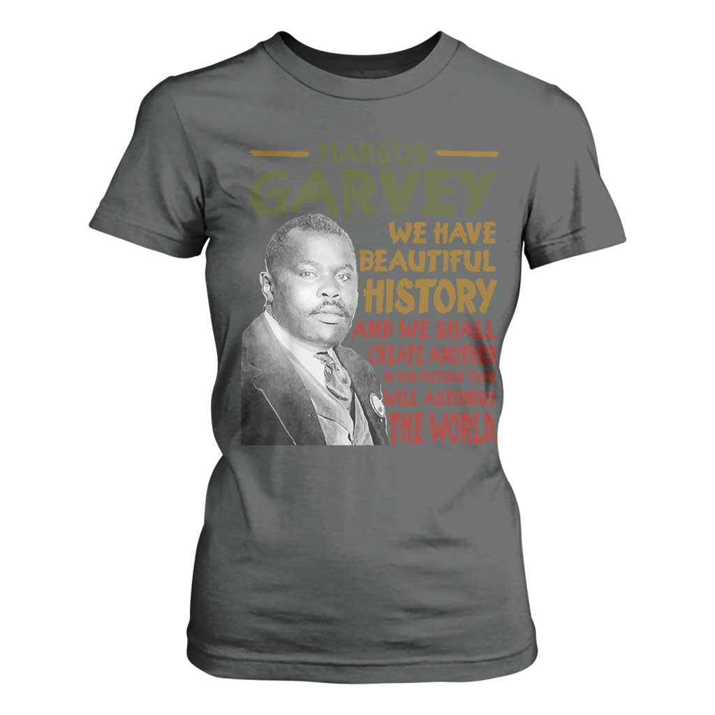 Marcus Garvey Quote T Shirt For Women Black History Month TS10 Dark Heather Print Your Wear