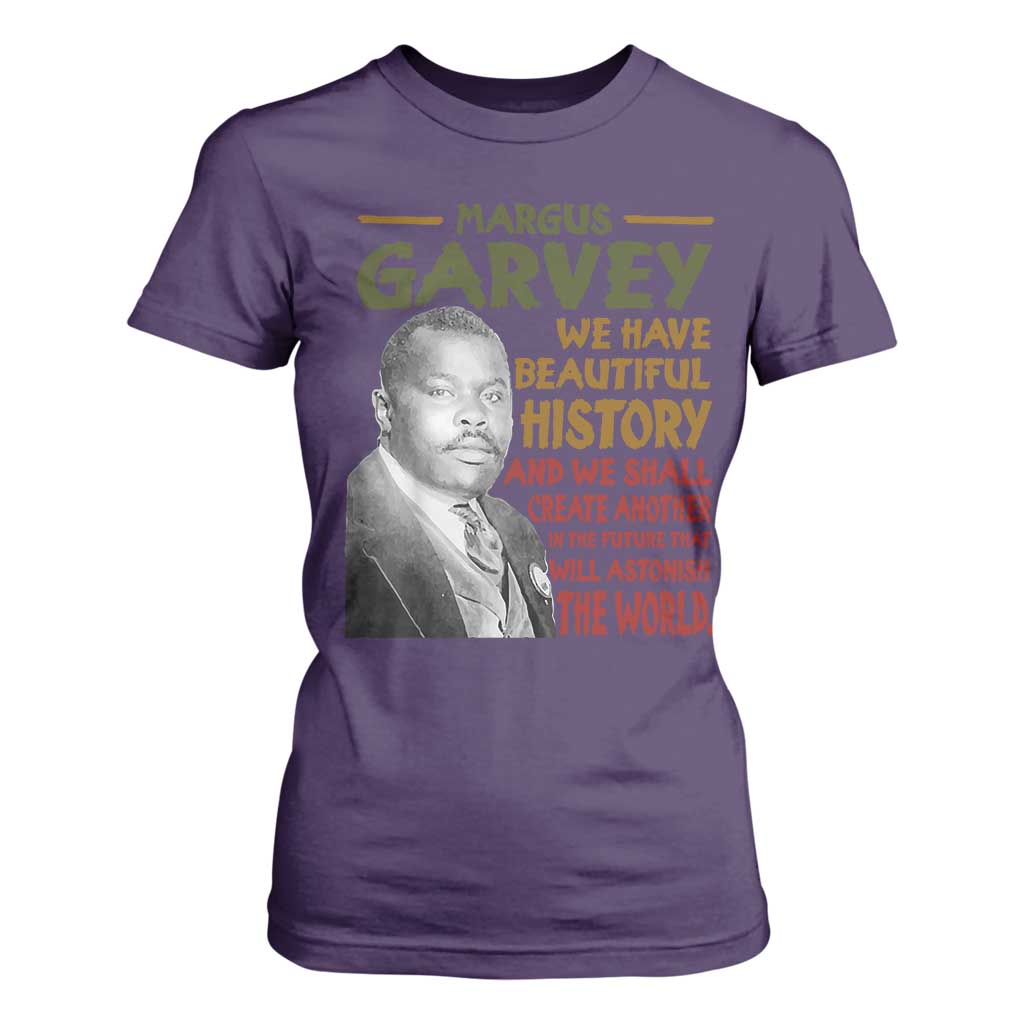 Marcus Garvey Quote T Shirt For Women Black History Month TS10 Purple Print Your Wear