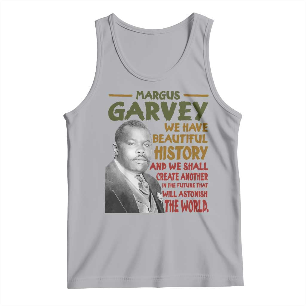 Marcus Garvey Quote Tank Top Black History Month TS10 Athletic Heather Print Your Wear