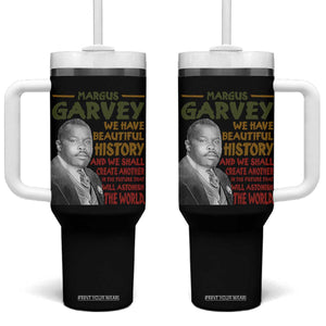 Marcus Garvey Quote Tumbler With Handle Black History Month TS10 One Size: 40 oz Black Print Your Wear
