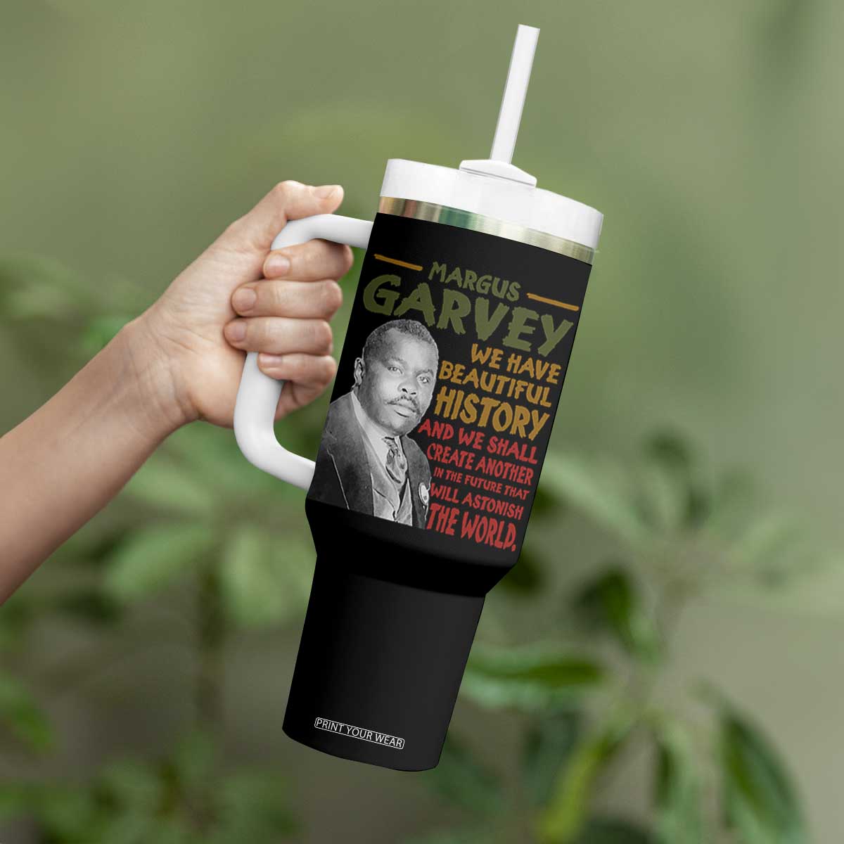 Marcus Garvey Quote Tumbler With Handle Black History Month TS10 Print Your Wear