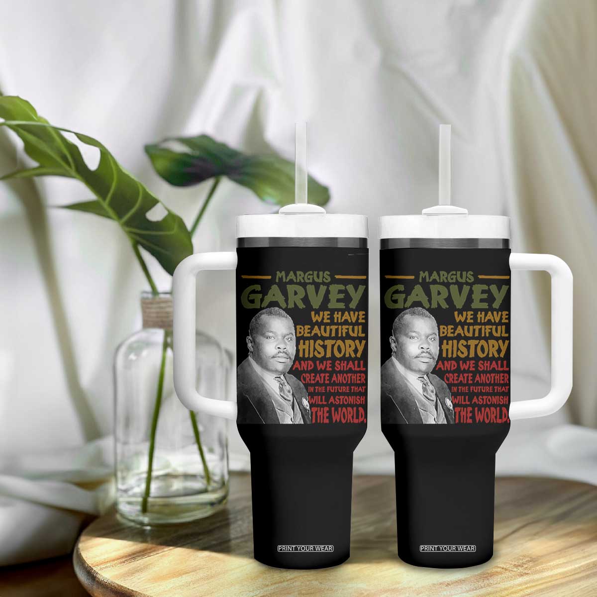 Marcus Garvey Quote Tumbler With Handle Black History Month TS10 Print Your Wear