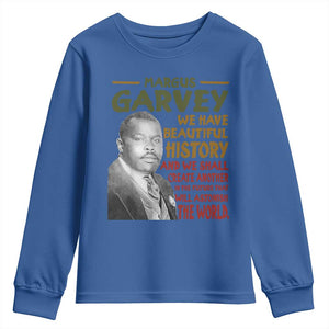 Marcus Garvey Quote Youth Sweatshirt Black History Month TS10 Royal Blue Print Your Wear