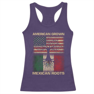 American Grown Mexican Roots Racerback Tank Top Retro Mexico America Flag TS10 Purple Print Your Wear