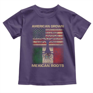 American Grown Mexican Roots Toddler T Shirt Retro Mexico America Flag TS10 Purple Print Your Wear